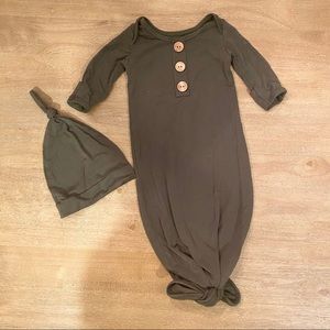 Knotted Gown With Matching Hat